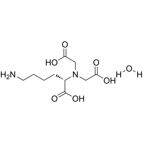 Nα,Nα-二(羧甲基)-L-赖氨酸 水合物结构式