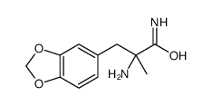 2-氨基-2-甲基-(3-(3,4-亚甲基二氧基苯基))丙酰胺结构式