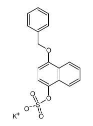 potassium 1-(benzyloxy)-1-naphthol sulfate Structure