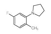 1-(5-氟-2-甲基苯基)吡咯烷结构式