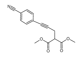 1,3-dimethyl 2-(3-(4-cyanophenyl)prop-2-yn-1-yl)malonate Structure