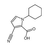 3-cyano-1-cyclohexyl-pyrrole-2-carboxylic acid Structure
