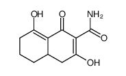3,8-Dihydroxy-1-oxo-1,4,4a,5,6,7-hexahydro-naphthalene-2-carboxylic acid amide Structure