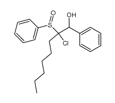 2-chloro-1-phenyl-2-(phenylsulfinyl)octan-1-ol Structure