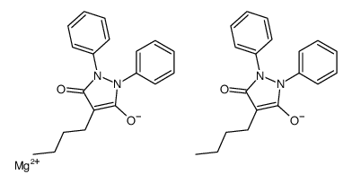 magnesium,4-butyl-5-oxo-1,2-diphenylpyrazol-3-olate Structure