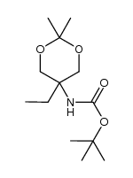 tert-butyl (5-ethyl-2,2-dimethyl-1,3-dioxan-5-yl)carbamate结构式