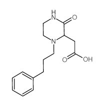 [3-Oxo-1-(3-phenylpropyl)-2-piperazinyl]-acetic acid结构式
