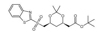 tert-butyl 2-[(4R,6S)-6-[(benzo[d]thiazol-2-ylsulfonyl)methyl]-2,2-dimethyl-1,3-dioxan-4-yl]acetate结构式