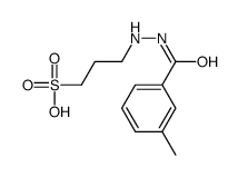 3-[2-(3-methylbenzoyl)hydrazinyl]propane-1-sulfonic acid结构式