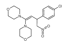 4,4'-(3-(4-chlorophenyl)-4-nitrobut-1-ene-1,1-diyl)dimorpholine Structure