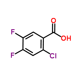 2-氯-4,5-二氟苯甲酸结构式