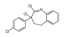 2,3-dichloro-3-(4-chlorophenyl)-4,5-dihydro-1-benzazepine结构式