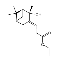 (1S,2S,5S)-ethyl-((2-hydroxypinan-3-ylene)amino) acetate结构式