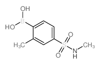 2-甲基-4-(N-甲基磺酰基)苯硼酸结构式