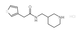 N-(3-哌啶基甲基)-3-噻吩乙酰胺盐酸盐结构式