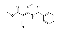 methyl (Z)-3-benzamido-2-cyano-3-methylthiopropenoate结构式