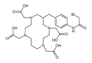 6-(4-bromoacetamidobenzyl)-1,4,8,11-tetraazacyclotetradecane-N,N',N'',N'''-tetraacetic acid Structure