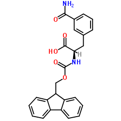 Fmoc-D-3-氨基甲酰基苯丙氨酸结构式