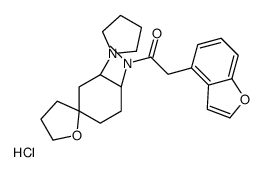 2-(1-benzofuran-4-yl)-N-methyl-N-[(5R,7S,8S)-7-pyrrolidin-1-yl-1-oxaspiro[4.5]decan-8-yl]acetamide,hydrochloride Structure