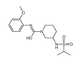 N-(2-methoxyphenyl)-3-(propan-2-ylsulfonylamino)piperidine-1-carboxamide结构式