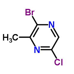 2-溴-5-氯-3-甲基吡嗪结构式