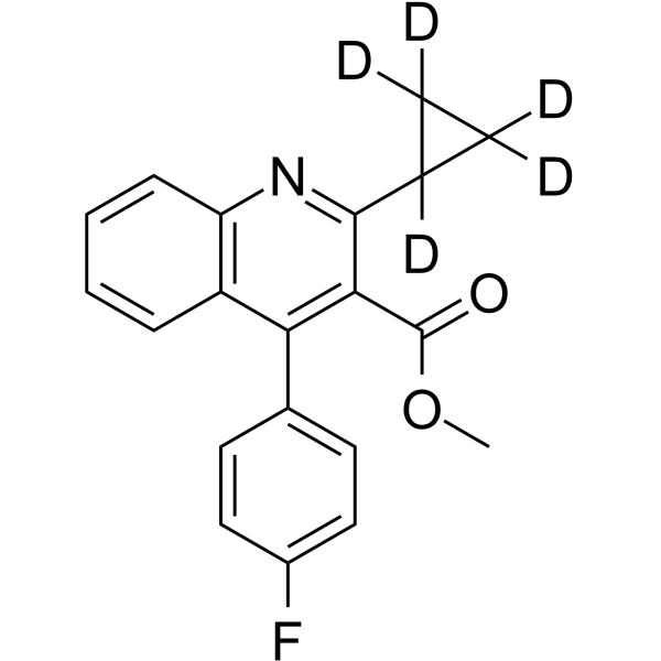 Pitavastatin-quinolin-3-methyl carboxylate-d5结构式