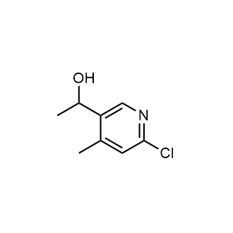 1-(6-氯-4-甲基吡啶-3-基)乙醇结构式