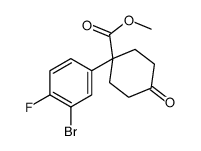 1-(3-溴-4-氟苯基)-4-氧代环己烷羧酸甲酯结构式
