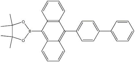 2-[10-([1,1'-联苯]-4-基)蒽-9-基]-4,4,5,5-四甲基-1,3,2-二氧杂环戊硼烷结构式
