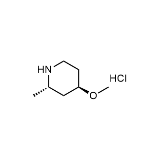 (2S,4R)-4-methoxy-2-methylpiperidine hydrochloride Structure