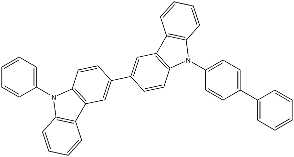 9-[1,1'-联苯]-4-基-9'-苯基-3,3'-联咔唑结构式