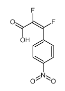 2,3-difluoro-3-(4-nitrophenyl)prop-2-enoic acid Structure
