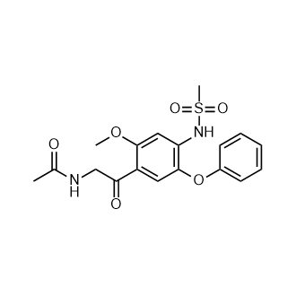N-(2-(2-甲氧基-4-(甲基磺酰胺)-5-苯氧基苯基)-2-氧代乙基)乙酰胺(艾拉莫德杂质)结构式