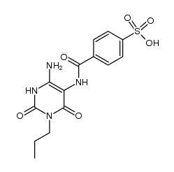 Benzenesulfonic acid,4-[[(4-amino-1,2,3,6-tetrahydro-2,6-dioxo-1-propyl-5-pyrimidinyl)amino]carbonyl]-结构式
