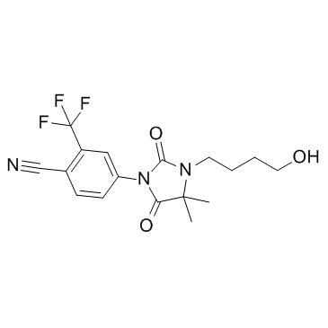 4-[3-(4-羟基丁基)-4,4-二甲基-2,5-二氧代-1-咪唑烷基]-2-(三氟甲基)苯腈图片