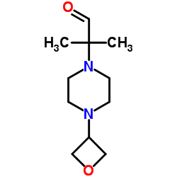 2-甲基-2-(4-氧杂环丁-3-基-哌嗪-1-基)丙醛结构式