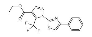 ETHYL 1-(4-PHENYL-1,3-THIAZOL-2-YL)-5-(TRIFLUOROMETHYL)-1H-PYRAZOLE-4-CARBOXYLATE结构式