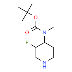N-(3-氟哌啶-4-基)-N-甲基氨基甲酸叔丁酯结构式