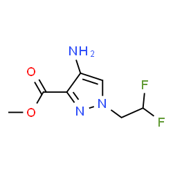 1H-吡唑-3-羧酸,4-氨基-1-(2,2-二氟乙基)-甲酯结构式
