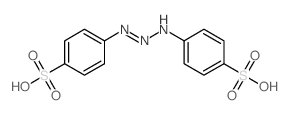 Benzenesulfonic acid,4,4'-(1-triazene-1,3-diyl)bis- (9CI) Structure