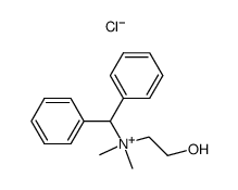 benzhydryl-(2-hydroxy-ethyl)-dimethyl-ammonium, chloride结构式