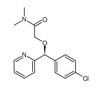 (S)-2-((4-chlorophenyl)(pyridin-2-yl)methoxy)-N,N-dimethylacetamide结构式