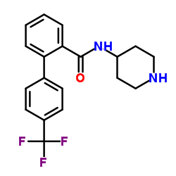 N-(piperidin-4-yl)-4'-(trifluoromethyl)-[1,1'-biphenyl]-2-carboxamide结构式