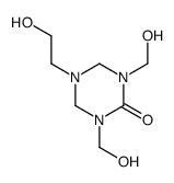 四氢化-5-(2-羟乙基)-1,3-双(羟甲基)-1,3,5-三嗪-2(1H)-酮结构式