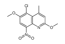 5-氯-2,6-二甲氧基-4-甲基-8-硝基喹啉结构式