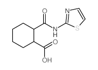 Cyclohexanecarboxylicacid, 2-[(2-thiazolylamino)carbonyl]-结构式