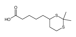 5-(2,2-dimethyl-1,3-dithian-4-yl)pentanoic acid Structure