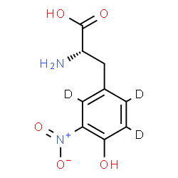 3-Nitro-L-tyrosine-d3 Structure