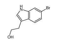 2-(6-溴-1H-吲哚-3-基)乙醇结构式