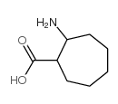 Cycloheptanecarboxylic acid, 2-amino- (9CI) structure